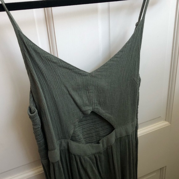 American Eagle Boho Sundress Maxi Olive Green - Picture 2 of 4